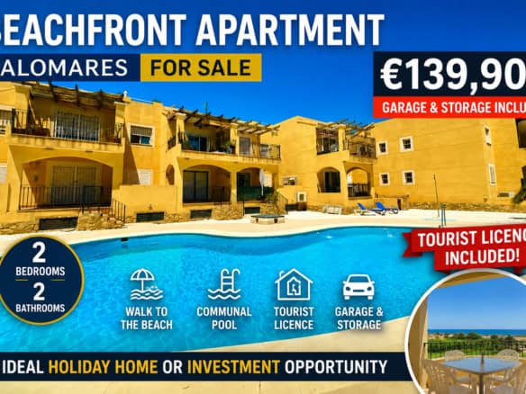 2 bedroom apartment for sale in Palomares with communal pool near the beach