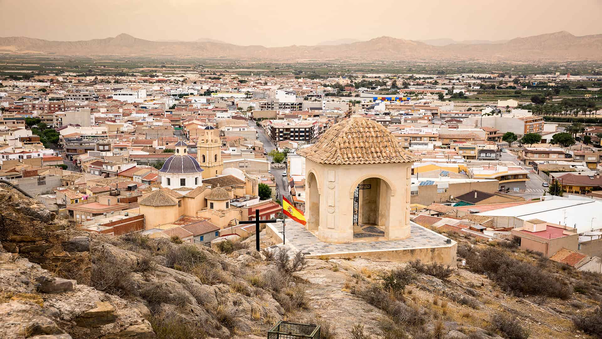 a view over Cox town in Vega Baja, province of Alicante, Valenci