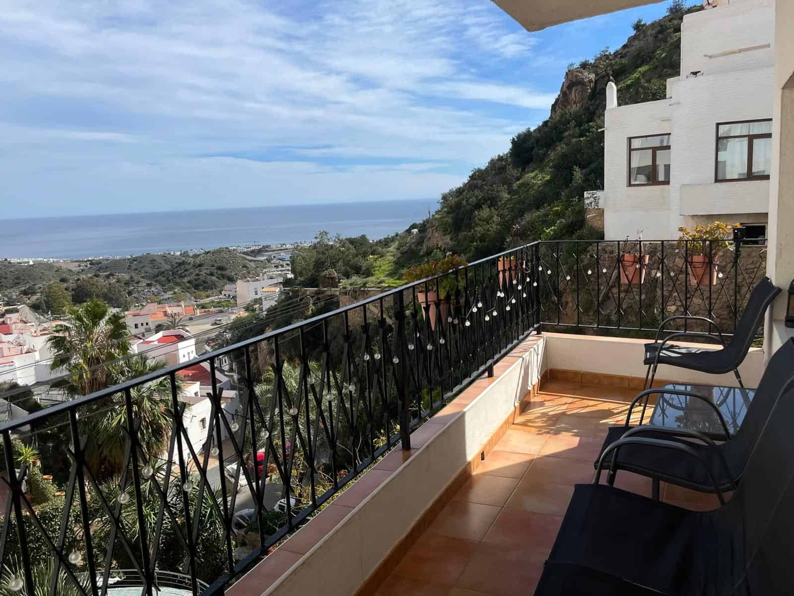 Apartment for Sale in Mojácar Pueblo with Sea Views 2 bedroom apartment with sea views for sale in Mojácar Pueblo terrace overlooking Mediterranean