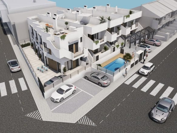 Modern bungalow apartment for sale in Los Alcazares Costa Calida with terrace and communal pool