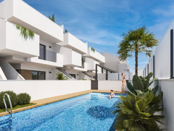 New build bungalow apartment with large solarium in San Pedro del Pinatar Murcia Spain
