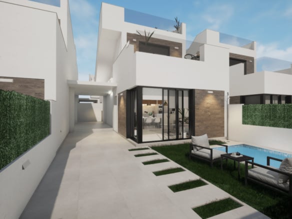Luxury new build villa for sale in Los Alcazares Spain with private pool near Mar Menor