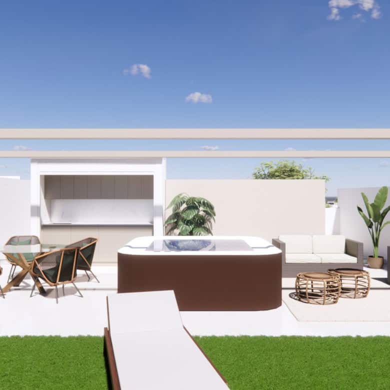 New build bungalow apartment with rooftop solarium in Pilar de la Horadada Costa Blanca
