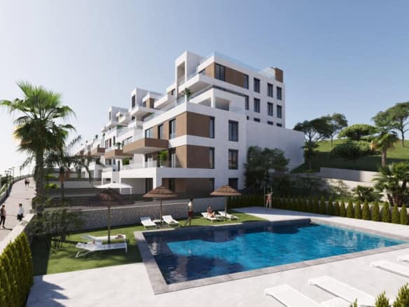 3 bedroom apartment in Vera Playa new build with sea view
